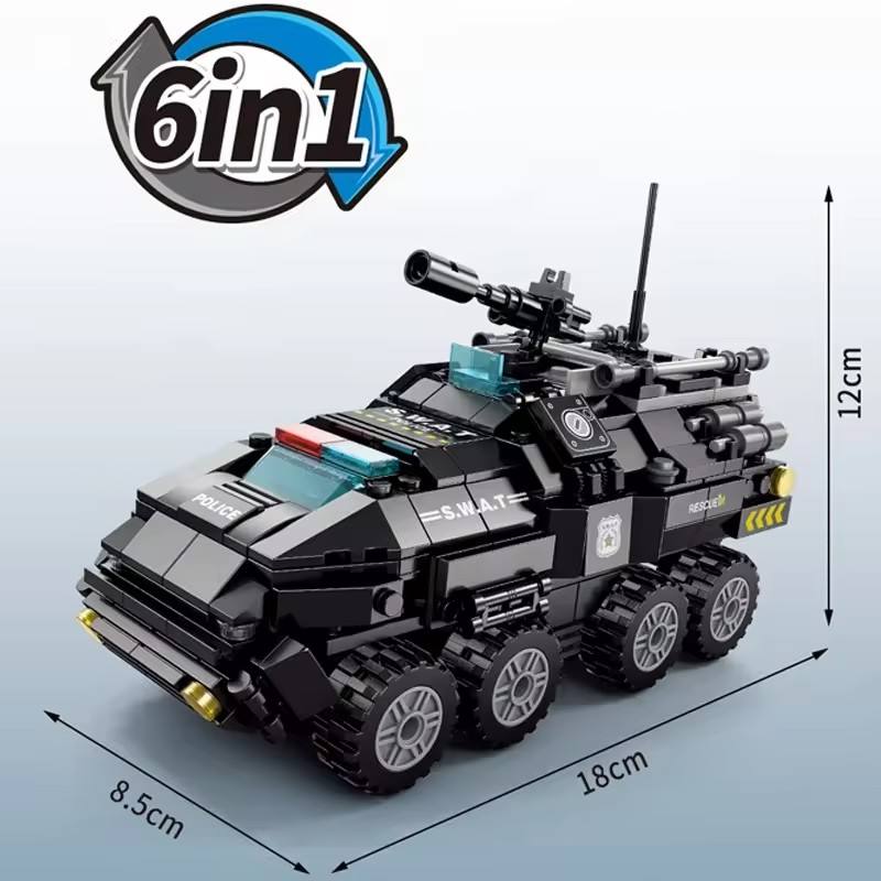 Tiger Swat Police Building Block (6 in one) - 371 PCS