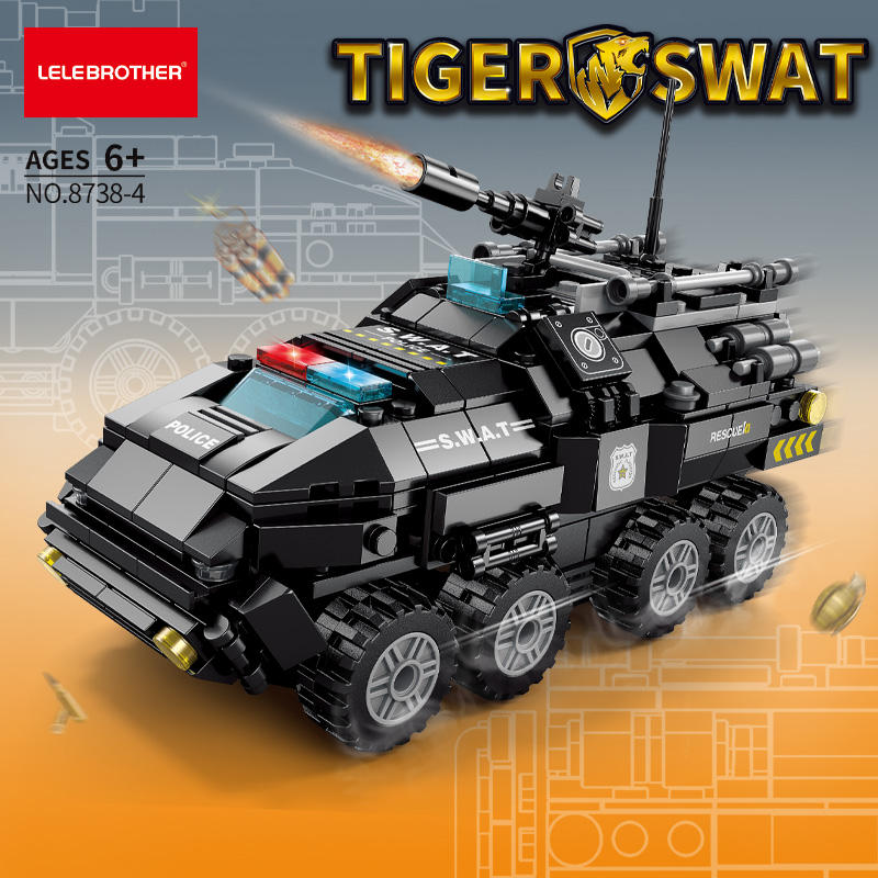 Tiger Swat Police Building Block (6 in one) - 371 PCS