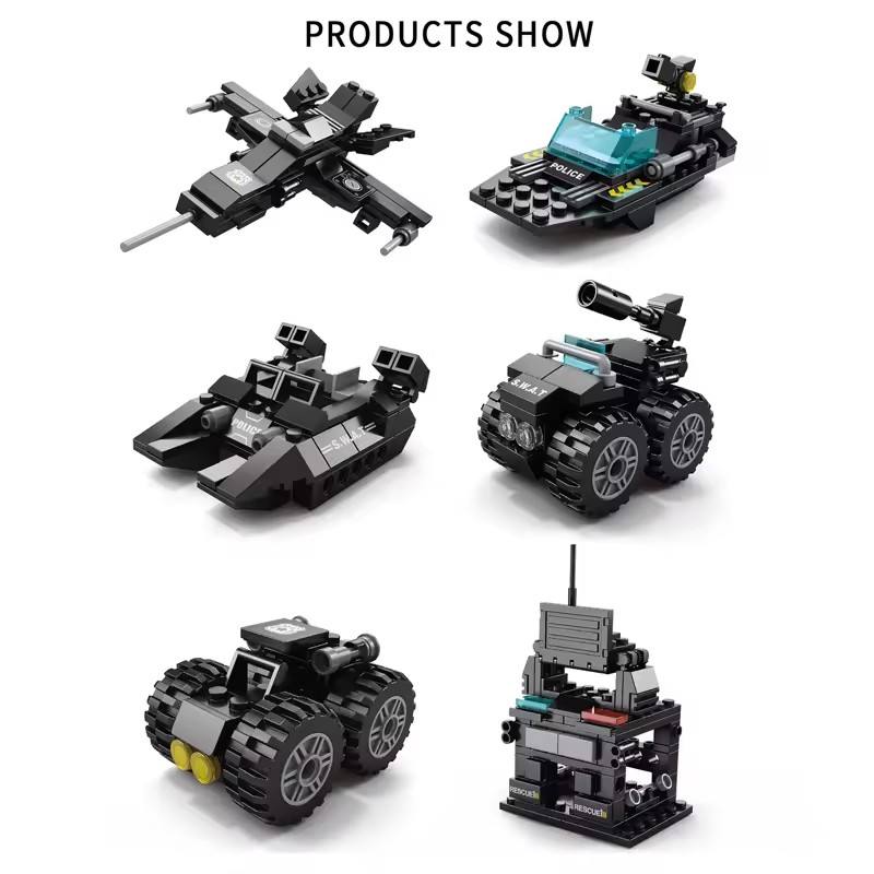 Tiger Swat Police Building Block (6 in one) - 371 PCS