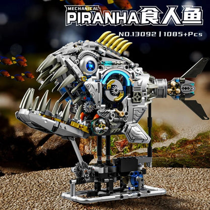 MJI 13092 Mechanical Piranha Building Blocks Set (including motor) -  1085 pcs