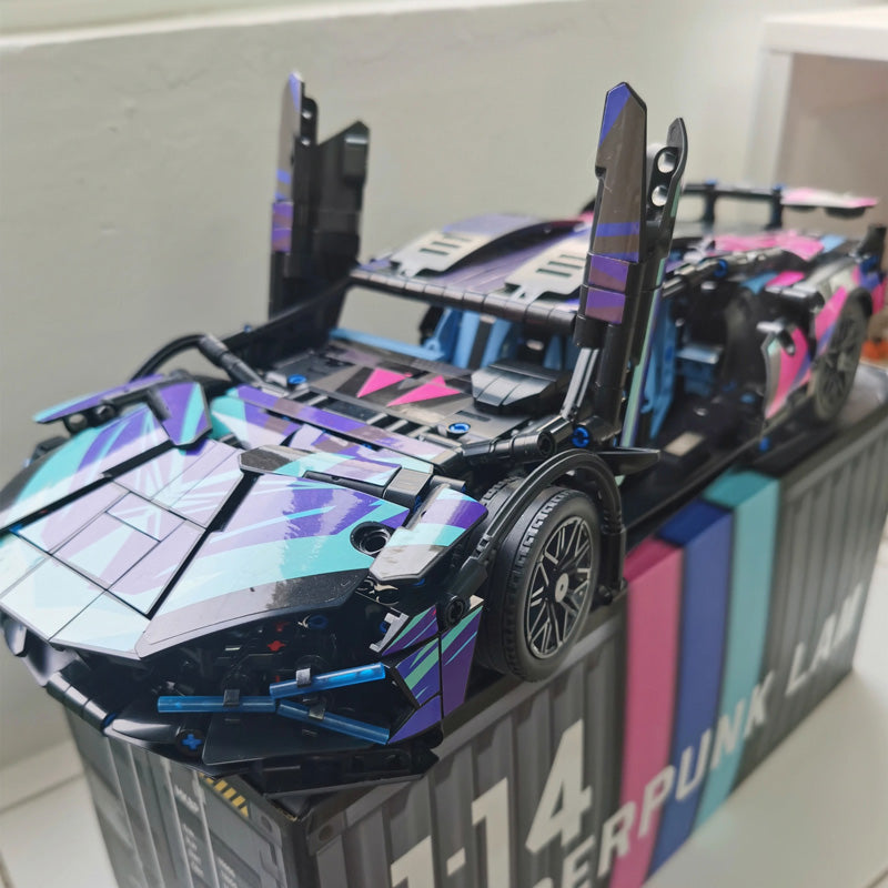 Cyberpunk Lamborghini Building blocks set - 1280 pcs