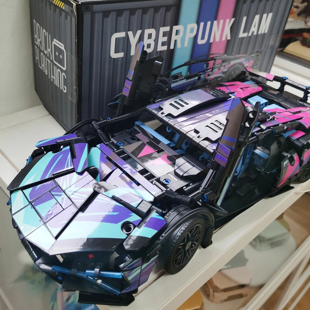 Cyberpunk Lamborghini Building blocks set - 1280 pcs