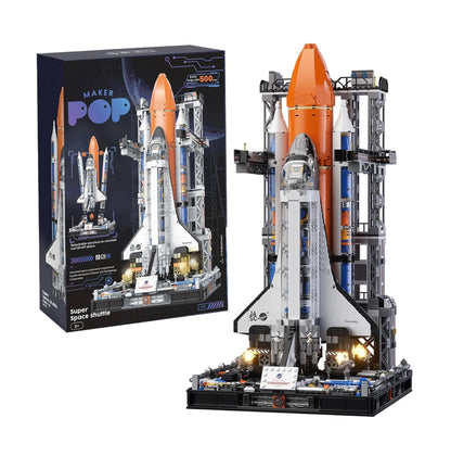 JAKI Super Space Shuttle Model Building Block Set with Launch Pad (2,200 Pieces)