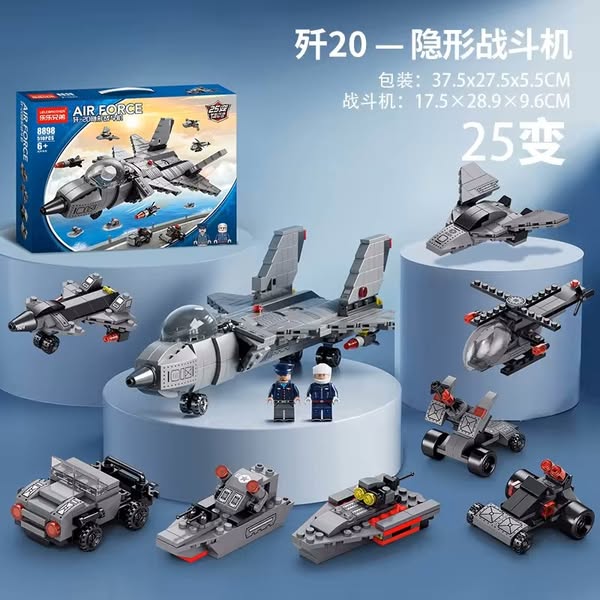 Military J-20 Fighter Building Block