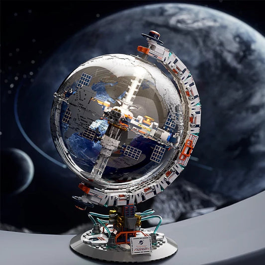 Jaki CK003 Interactive Globe Space Station Building Set (Battery Operated) - 657 pieces