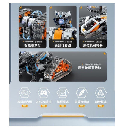 iM.Master Mechanical Master R/C 4-in-1 Tank Building Set (Model 8051) -  406 pieces