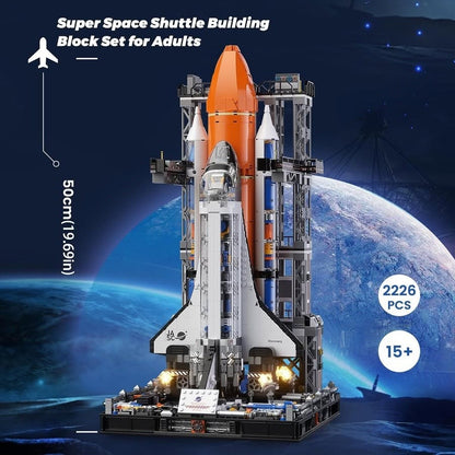 JAKI Super Space Shuttle Model Building Block Set with Launch Pad (2,200 Pieces)