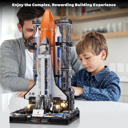 JAKI Super Space Shuttle Model Building Block Set with Launch Pad (2,200 Pieces)