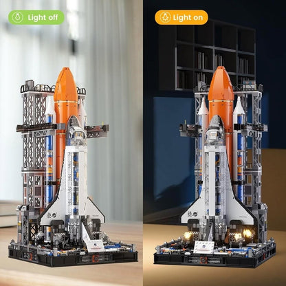 JAKI Super Space Shuttle Model Building Block Set with Launch Pad (2,200 Pieces)