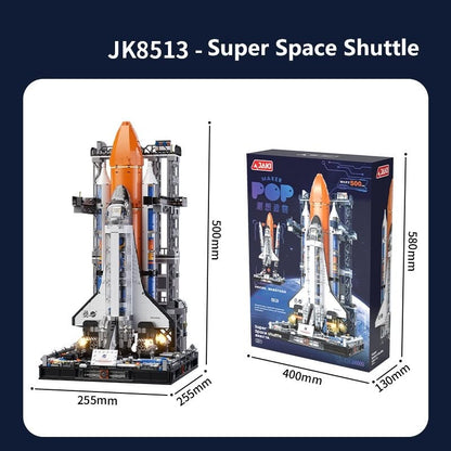 JAKI Super Space Shuttle Model Building Block Set with Launch Pad (2,200 Pieces)