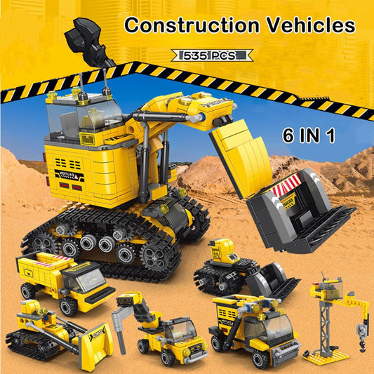 City Build Construction Building Block (6 in one) - 535 pcs