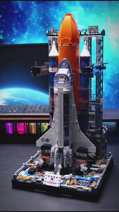 JAKI Super Space Shuttle Model Building Block Set with Launch Pad (2,200 Pieces)
