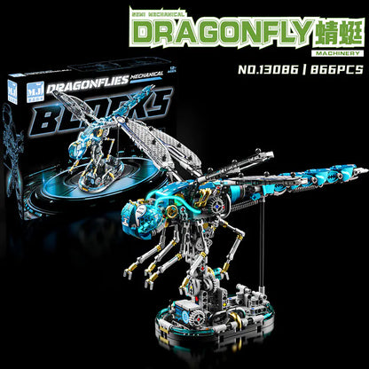 MJI 13086 Mechanical Dragonfly Building Blocks Set (including motor) -  866 pcs