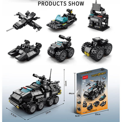 Tiger Swat Police Building Block (6 in one) - 371 PCS