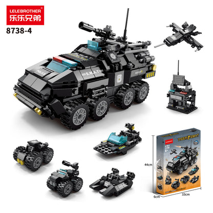 Tiger Swat Police Building Block (6 in one) - 371 PCS
