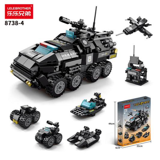 Tiger Swat Police Building Block (6 in one) - 371 PCS