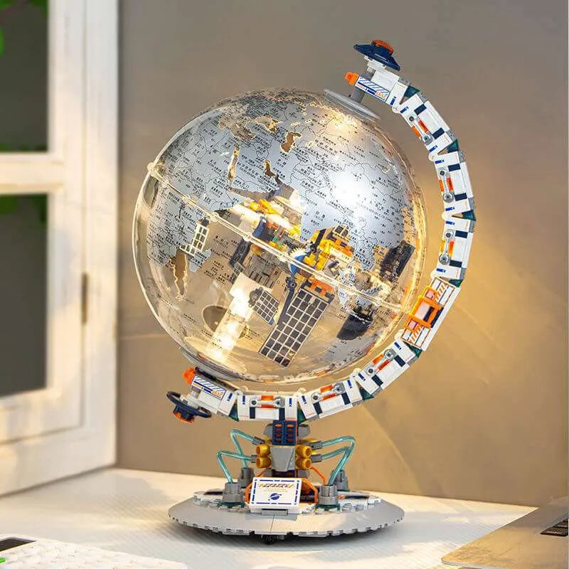 Jaki CK003 Interactive Globe Space Station Building Set (Battery Operated) - 657 pieces