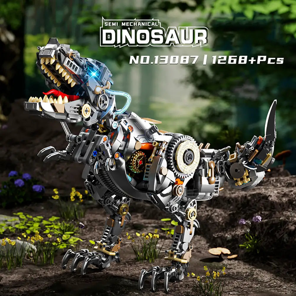 MJI 13087 Mechanical Dinosaur Building Blocks Set (including motor and light) -  1268 pcs