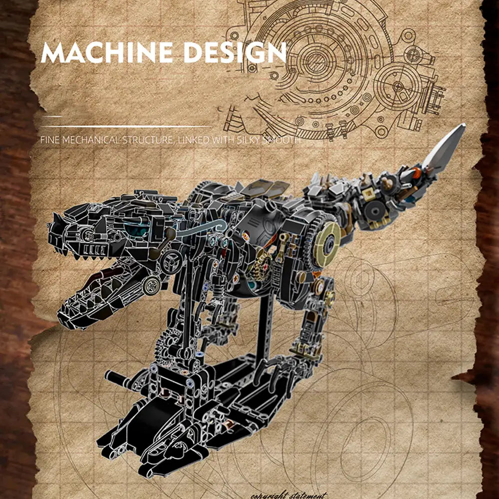 MJI 13087 Mechanical Dinosaur Building Blocks Set (including motor and light) -  1268 pcs
