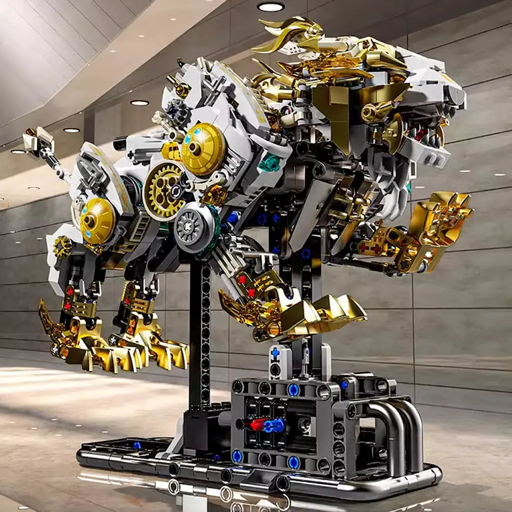 MJI 13090 Mechanical Lion Building Blocks Set (including motor and light) -  1073 pcs