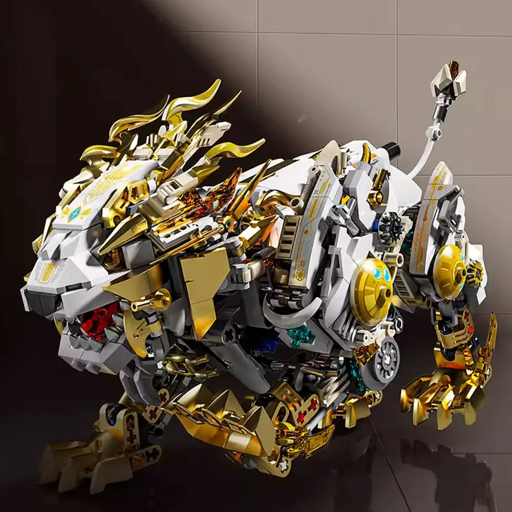 MJI 13090 Mechanical Lion Building Blocks Set (including motor and light) -  1073 pcs