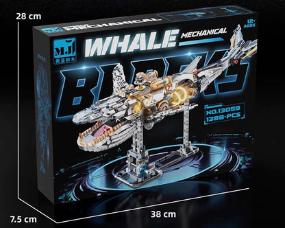 MJI 13059 Mechanical Whale Building Blocks Set (including motor) -  1388 pcs