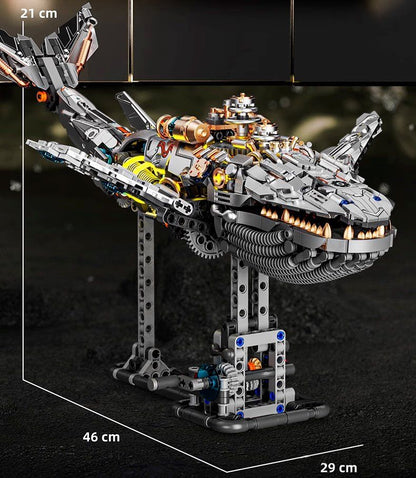 MJI 13059 Mechanical Whale Building Blocks Set (including motor) -  1388 pcs