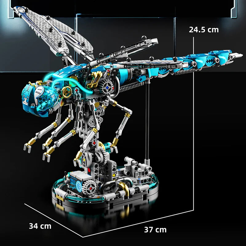 MJI 13086 Mechanical Dragonfly Building Blocks Set (including motor) -  866 pcs