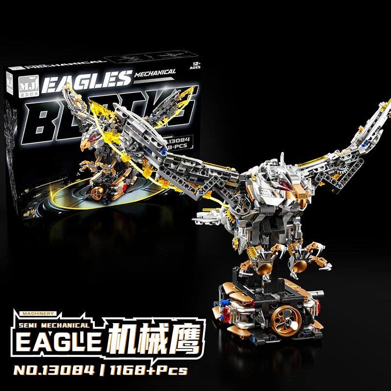 MJI 13059 Mechanical Hawk Building Blocks Set (including motor) -  1168 pcs