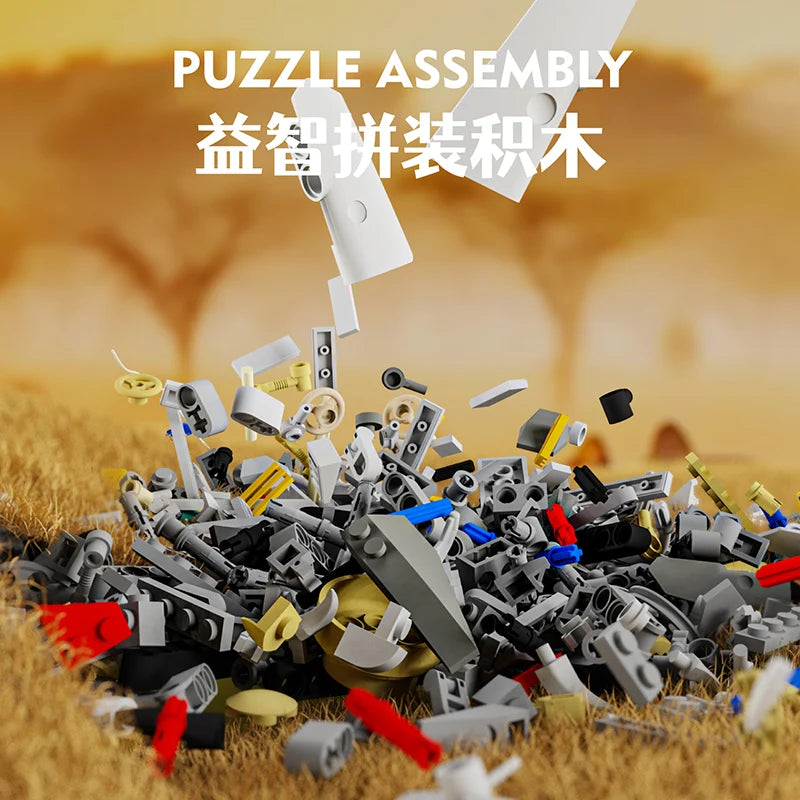 MJI 13059 Mechanical Hawk Building Blocks Set (including motor) -  1168 pcs