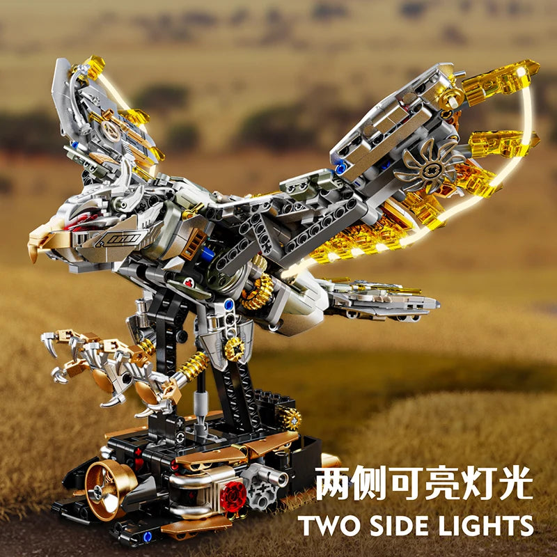 MJI 13059 Mechanical Hawk Building Blocks Set (including motor) -  1168 pcs