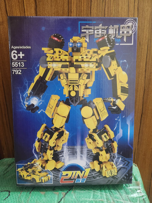 Space Mecha 5513 Bumble Bee deformation robot building blocks box - 792 pcs, 2 in 1