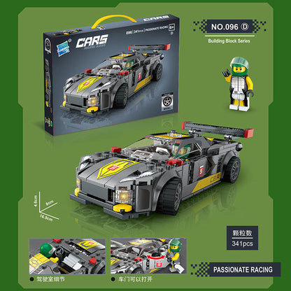 Gray Passionate Racing Car building set — 341 pcs