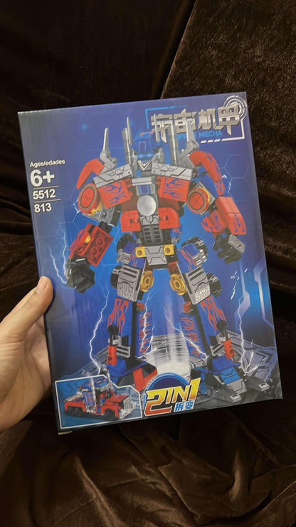 Space Mecha 5512 Optimus Prime deformation robot building blocks box - 813 pcs, 2 in 1