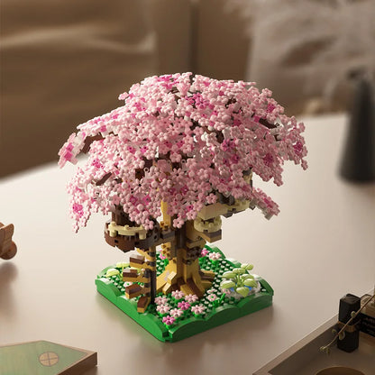 Cherry blossom tree house building blocks set - 2028pcs