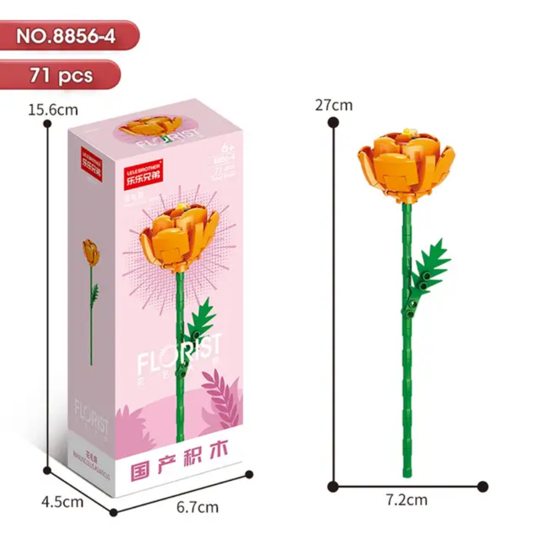 Florist 8856 Flowers Building Blocks Set – Bloom Symphony Series Collection