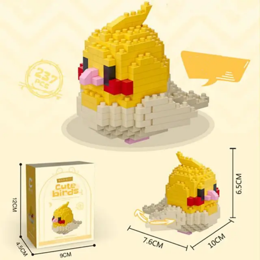 Sunny Cockatiel DIY Cute Birds Building Blocks - 237 pcs
