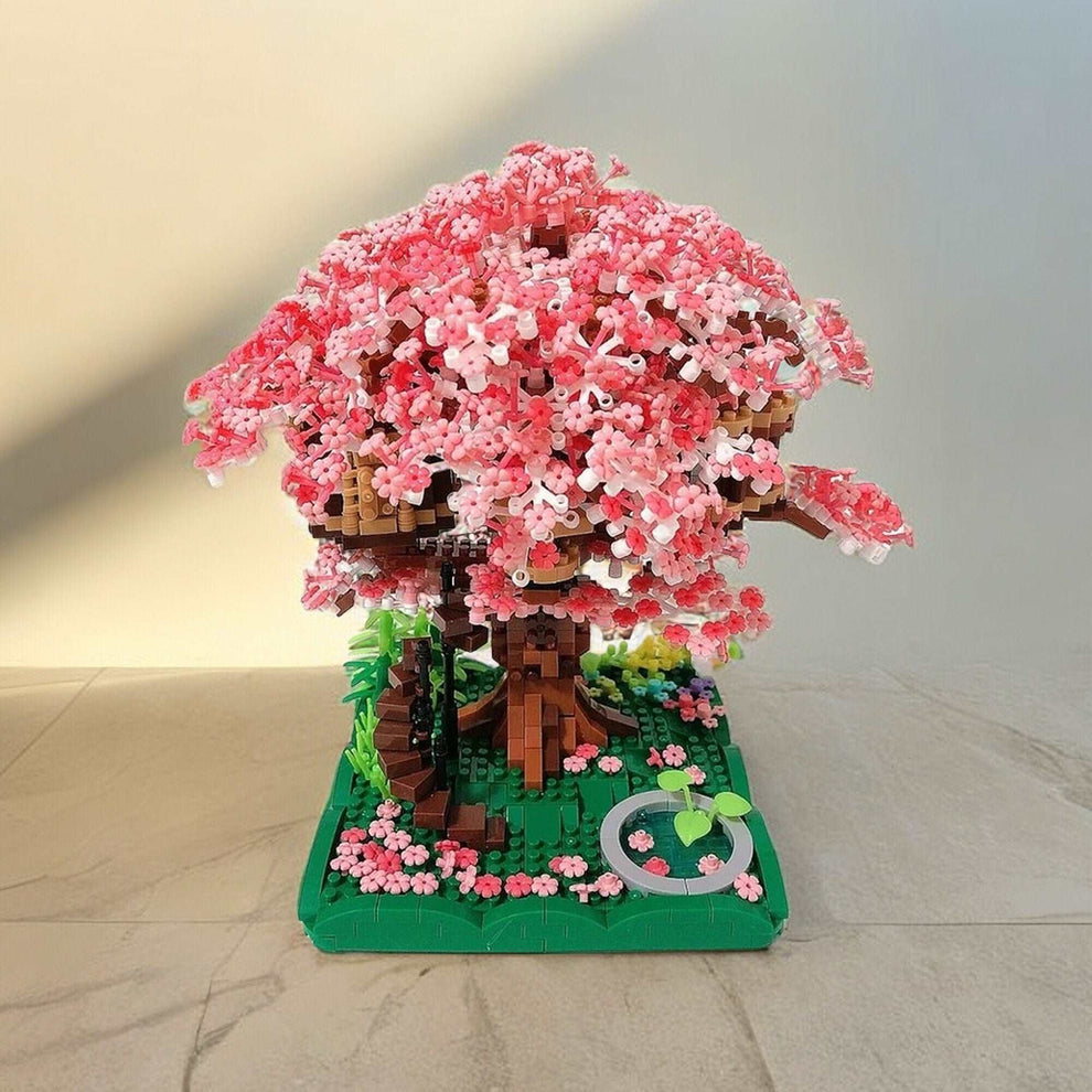Cherry blossom tree house building blocks set - 2028pcs