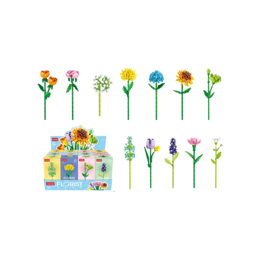 Florist 9095 Flowers Building Blocks Set – Bloom Symphony Series Collection