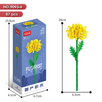 Florist 8856 Flowers Building Blocks Set – Bloom Symphony Series Collection