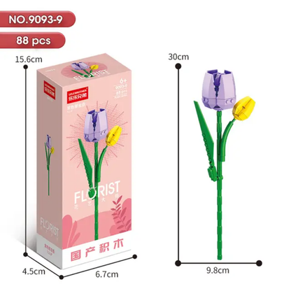 Florist 8856 Flowers Building Blocks Set – Bloom Symphony Series Collection