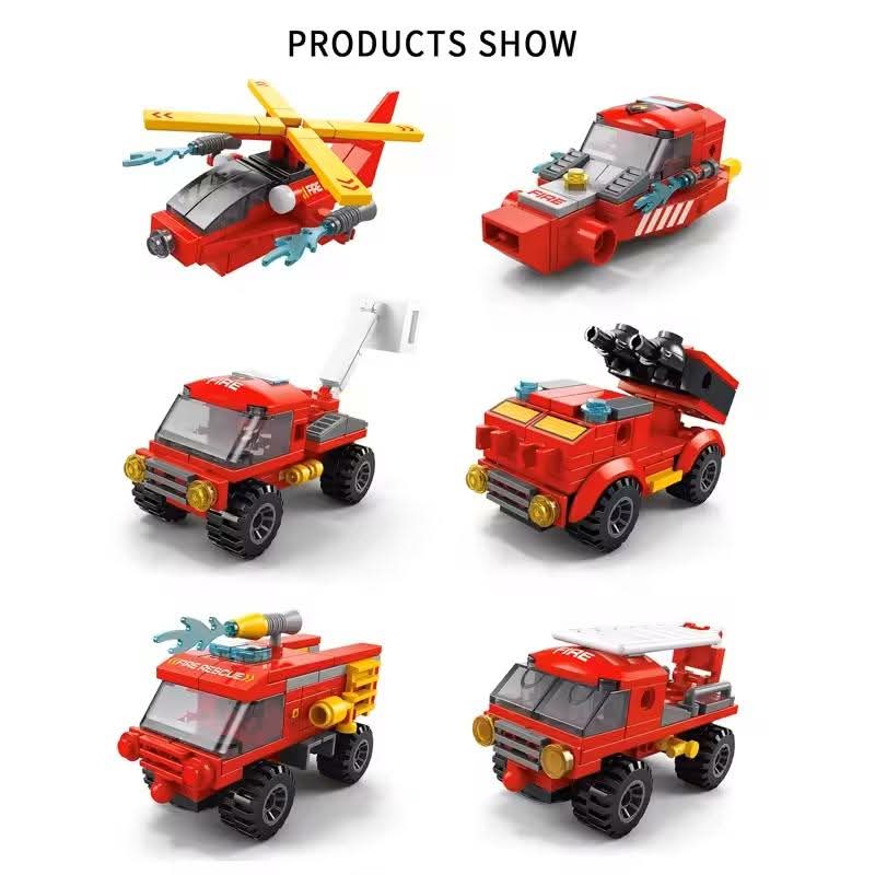 Fire rescue mecha robot (6 in one) - 472 pcs