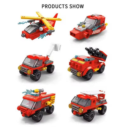 Fire rescue mecha robot (6 in one) - 472 pcs