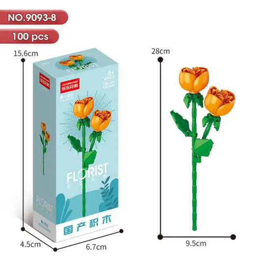 Florist 9095 Flowers Building Blocks Set – Bloom Symphony Series Collection