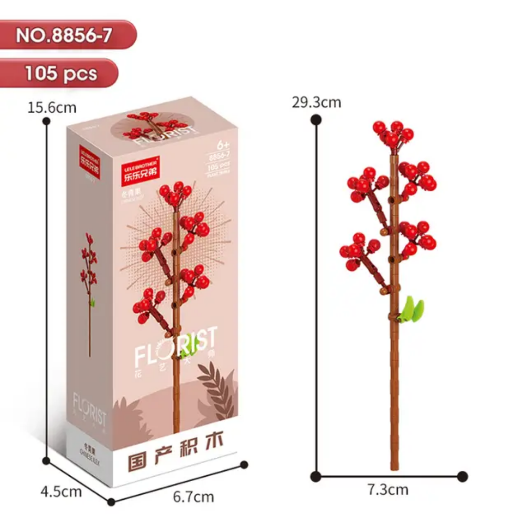 Florist 8856 Flowers Building Blocks Set – Bloom Symphony Series Collection