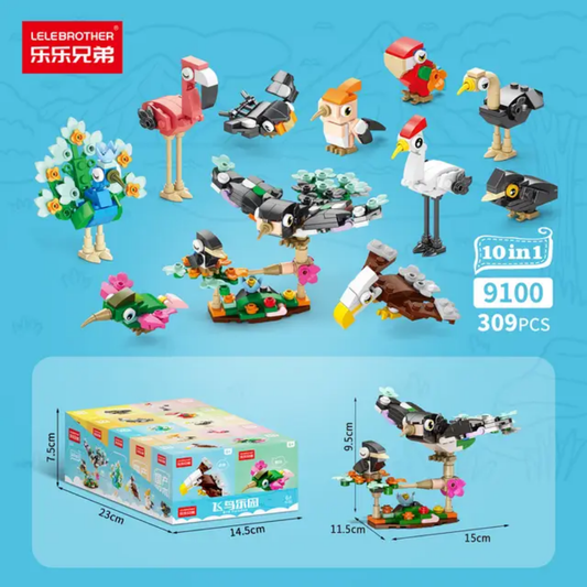 Birds paradise 10 in One building blocks set - 309 pieces