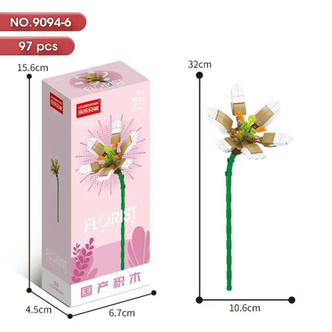 Florist 9094 Flowers Building Blocks Set – Eternal Blossom Series Collection