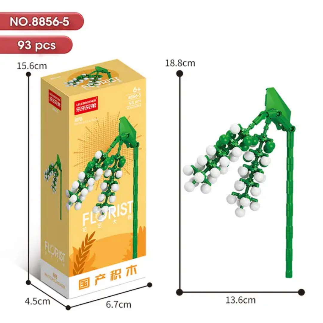 Florist 8856 Flowers Building Blocks Set – Bloom Symphony Series Collection