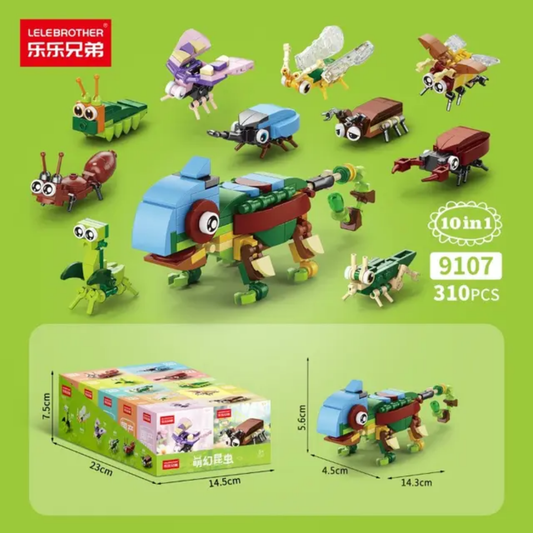 9107 Insect World-2  10 in One building blocks set - 310 pieces