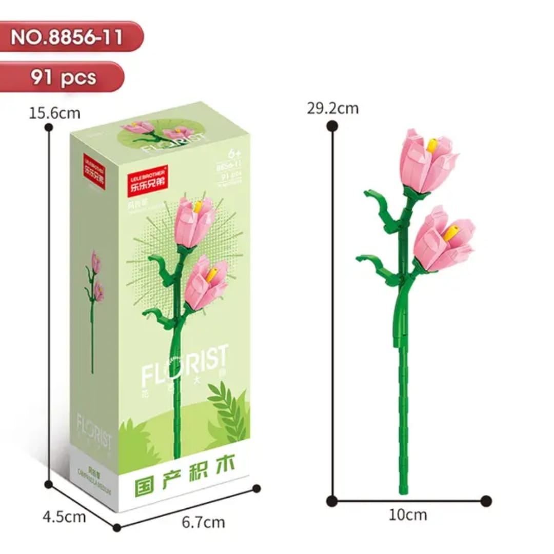 Florist 8856 Flowers Building Blocks Set – Bloom Symphony Series Collection